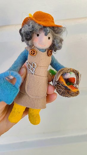A new mobile that I have been making recently. A lady garderner. ‍ . . . #babymobiles #needlefeltedbabymobile #handmadeinnewzealand #supportsmallbusiness #needlefelt #felt | Nuttree Corner. | Facebook