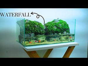 making an aquaterrarium with a flowing waterfall