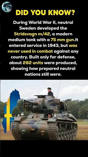 Neutral Sweden Built a Powerful WWII Tank That Never Fought #shorts