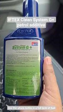 IFTEX Clean System G+ Petrol Additive. Use whole bottle in a full tank of petrol #iftex #SystemG+