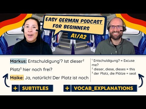 Easy and Slow German Podcast for Beginners (A1/A2)🎤✨ | Real-life Dialogue for Listening Practice