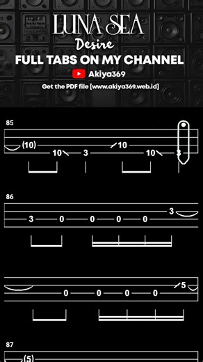 【TAB譜付ベース】DESIRE / LUNA SEA | WITH PDF FILE【BASS TAB】 #shorts #basstabs #lunasea