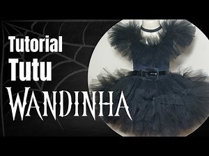 Tutu Wandinha | Wednesday Addams Cosplay Tutu | Tutorial | Diy | Faça Você Mesmo