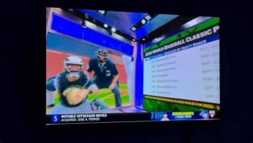 El momento en que la MLB Network, revela el rosters oficial de la selección de Nicaragua. Los presentadores destacan los nombres de Dusty Baker, Mark Vientos y Duke Hebert, dentro del seleccionado nacional. | FENIBA-Oficial