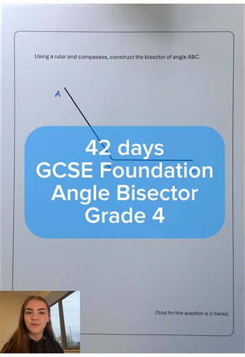 GCSE Maths Foundation: Angle Bisector (Grade 4)