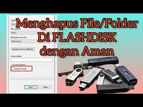 Cara Menghapus, delete, Format File, Folder di Flashdisk dengan aman || Tutorial Komputer