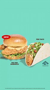 Now’s the perfect time to switch things up. Try the Wild-Caught Alaska Pollock Big Fish Sandwich or Fish Taco today. | Taco John's