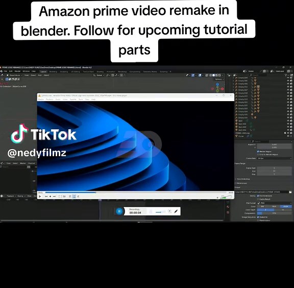 Remake del Logo de Amazon Prime en Blender
