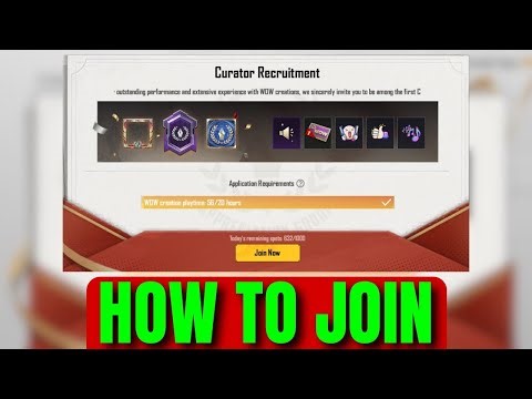 CURATOR RECRUITMENT JOIN PUBG MOBILE | HOW TO JOIN CURATOR RECRUITMENT WOW MODE