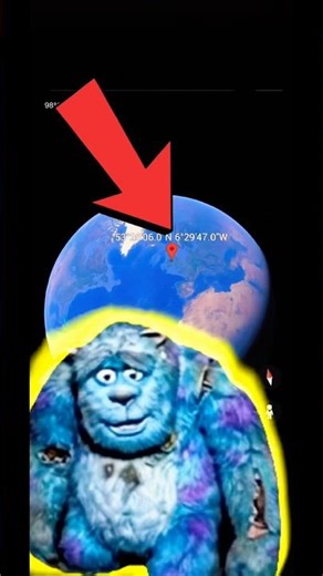 Creepy Sully MonSters Inc𝕏 GoogLe EarTh🌎 #shorts #tiktok #viral #jg568 #monstersinc #disney #pixar
