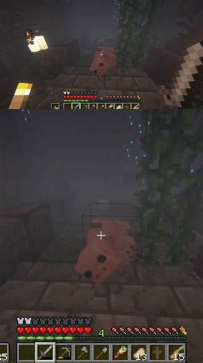 This pig is possessed in from the caves Minecraft horror mod #horror #scary #thebrokenscript