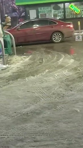 Man rides cow through gas station