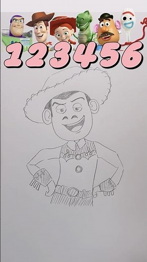 Drawing New Toy Story Character !! 🤔🤔🤔トイストーリーの新しいキャラを描いた!!! #toystory #shorts