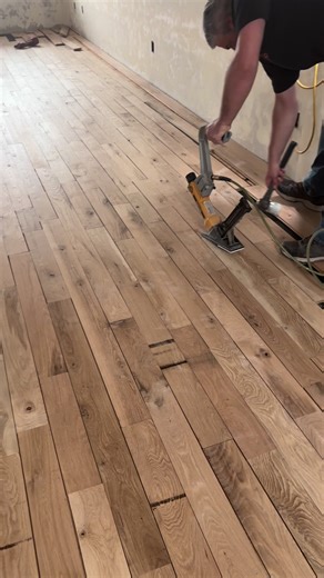 Installing Wood Planks in Oklahoma Home