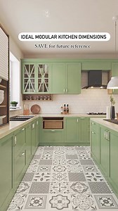 Countertop, sink, refrigerator and more—this list of kitchen dimensions will help you design the perfect kitchen. Leveraging our expertise from designing over 1000 kitchens, we’ve curated the ideal dimensions for an Indian Kitchen, to enhance your cooking experience. SAVE it for future reference! DM us for more details or book a FREE consultation with our designer. Modular kitchen design | Modular homes | Indian kitchen design | kitchen design | kitchen dimensions | kitchen cabinet sizes #modula