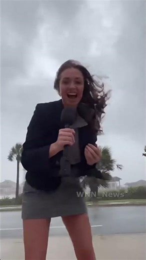 News Reporter vs. Mother Nature: Who Wins? 🌪️