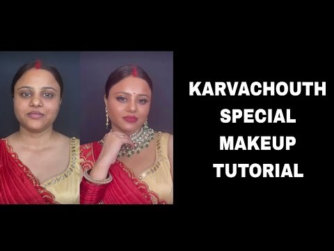 KARVACHOUTH Flawless Self Makeup Tutorial Step by step by Ankita Gosar @anky's Bridal Studio