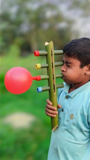 Wow amazing green bamboo & colourful balloon toy