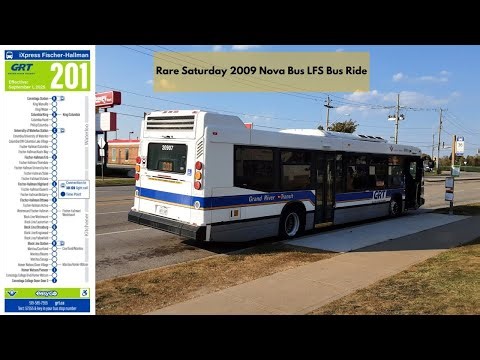 GRT 2009 Nova LFS Bus Ride On A Saturday?! - 201 iXpress Fisher-Hallman Southbound Ride 10/4/2025