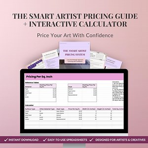The Smart Artist Pricing Guide 4-in-1 Interactive Pricing Calculator | Strategic Art Pricing Made Simple