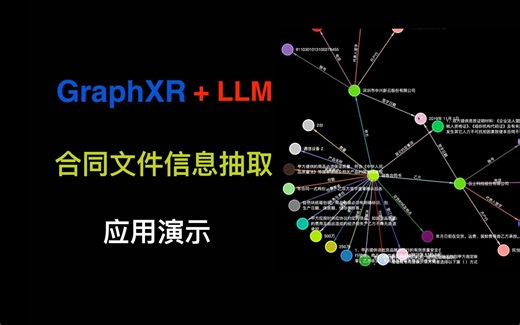 图客TUKE关系图3D可视化工具GraphXR——AI自动抽取合同信息可视化演示