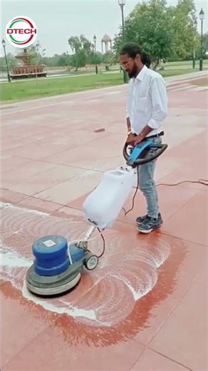 DTECH 2HP Single Disc Machine B/F || Contact :- 7303805505 #floorcleaning #scrubbermachine
