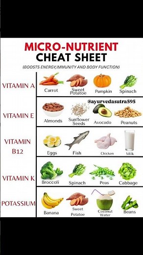 Micronutrient Cheat Sheet 🥕 Vitamins & Minerals Explained