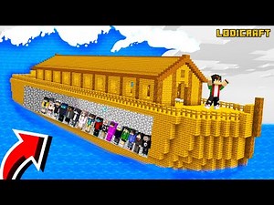 I Built NOAH's ARK For 24 Hour's To Save Everyone in Minecraft