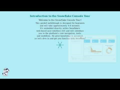 🧭 Snowflake Console Tour: UI Walkthrough for Beginners (Step-by-Step Guide) | AI Data Studio