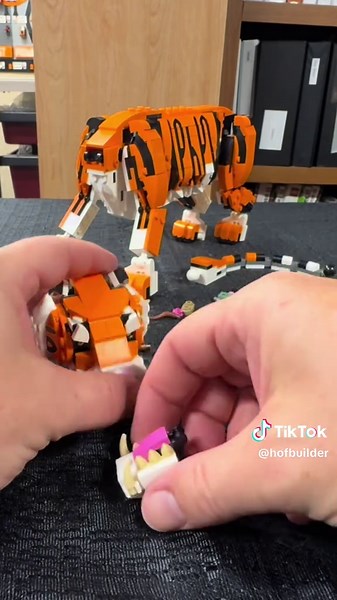 Building the Majestic Tiger #lego #legotiktok #legobuild