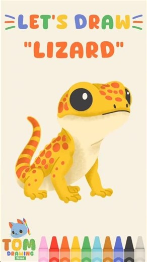 How to Draw a Lizard for Kids – Easy Tutorial #drawingforkids #howtodraw #learning