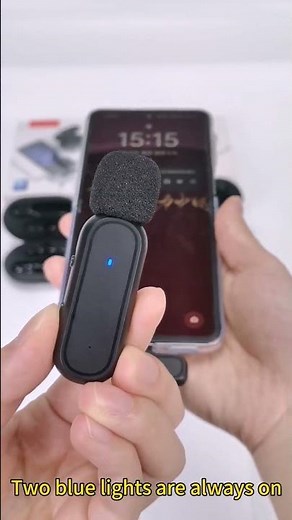 K61 wireless Lavalier mic Lapel Wireless microphone with charging case compartment for iphone