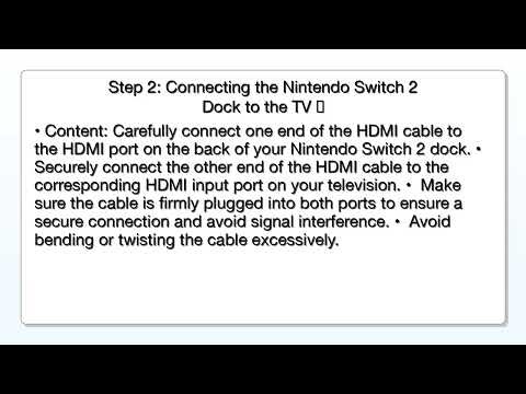Nintendo Switch 2 How to Dock to TV – HDMI Setup, Docking Instructions & Troubleshooting