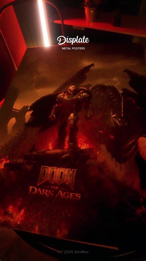 The new DOOM: The Dark Ages metal poster collection from Displate is here ➤ ➤ ➤ displate.com/licensed/doom | Displate