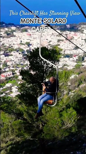 The chairlift 🚡at Mount SOLARO, Capri 🇮🇹 #italy #capriisland #adventure