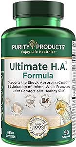 Purity Products Ultimate H.A. Formula - Clinically Studied BioCell Collagen - Dynamic Hyaluronic Acid Support for The Joints and Skin - 90 Count - from