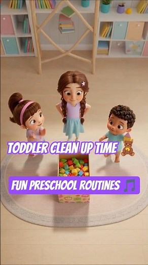 Toddler Clean Up Time! 🧸 Fast & Fun Preschool Routine Song 🎶