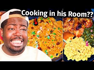 He's Cooking FULL COURSE MEALS in his Room.....and it's FIRE!