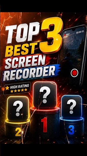 Top 3 Best Free Screen Recorders For Mobile in 2026! (No Watermark) 🚀 #shorts
