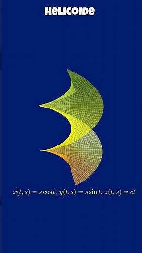 🚀 The Fascinating Geometry of the Helix: An Incredibly Hypnotic Surface! 🔥 #geometry