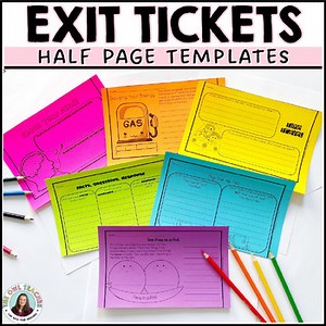 Reading Exit Tickets Exit Slips for Comprehension, Vocabulary, and Reflection