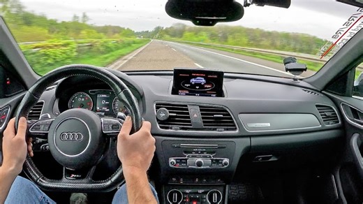 Audi RS Q3 2.5 TFSI hits top speed on Autobahn