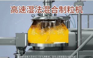 高效湿法混合制粒机3D详解：结构特点，工作原理，功能应用。