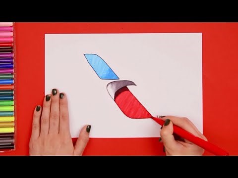 How to draw American Airlines Logo