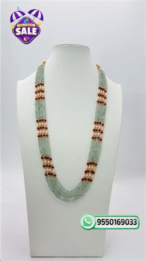 Natural Green Amethyst Grand Necklace | Freshwater Pearls & Chetan Rubies