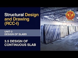 3.5 Design of Continuous Slab | CE601 |
