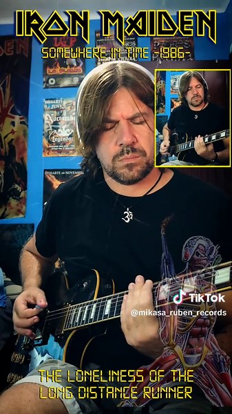 💥 #MikasaRiffs Nº279 🎸 🎵 Iron Maiden - The Loneliness of the Long Distance Runner (Somewhere in Time 1986) Uno de mis riffs y temas favoritos de todos los tiempos interpretado originalmente por los maestros Adrian Smith y Dave Murray. . . #ironmaiden #thelonelinessofthelongdistancerunner #somewhereintime #40thanniversary