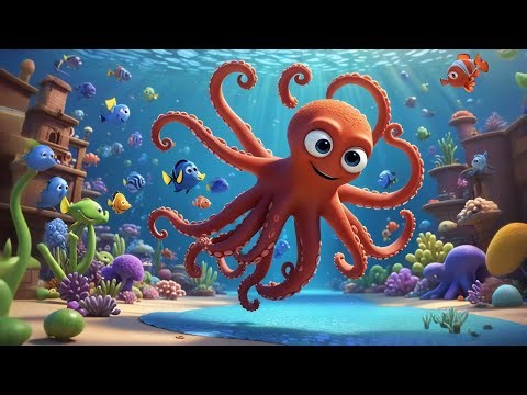 Octopus Dance Show 🐙💃🌊 | Underwater Song for Kids | Fun Ocean Learning Video
