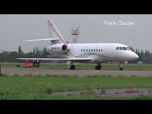 Antwerp airport Dassault Falcon 2000 landing