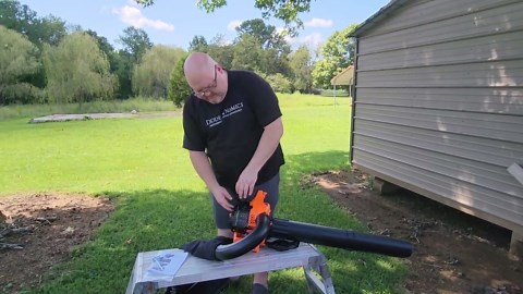 PROYAMA Gas Powered Leaf Blower, 3-in-1 26cc 2-Cycle Handheld Leaf Blower & Leaf Vacuum Mulcher, 412 CFM 200 MPH Cordless Blower with 10 Gallon Collection Bag for Lawn Yard Blowing Snow Dust Debris